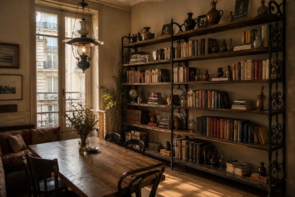 Bibliothèque en merisier